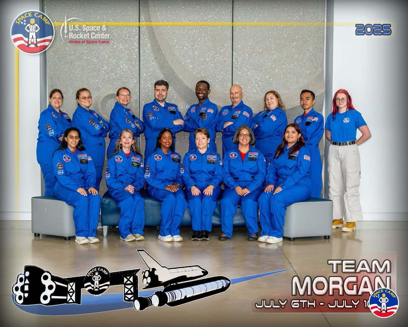 Jelks with fellow educators at Space Academy